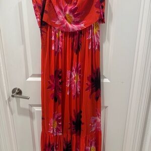 Fuzzi  Jean Paul Gaultier Italy Strapless Popover Floral Dress Size XS  Flowy